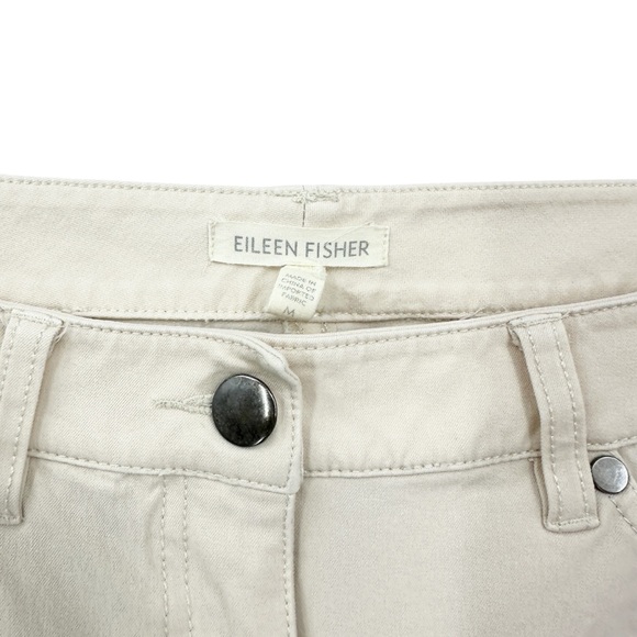 EILEEN FISHER Pants Side Stripe Slim Ankle Organic Cotton - Picture 4 of 7